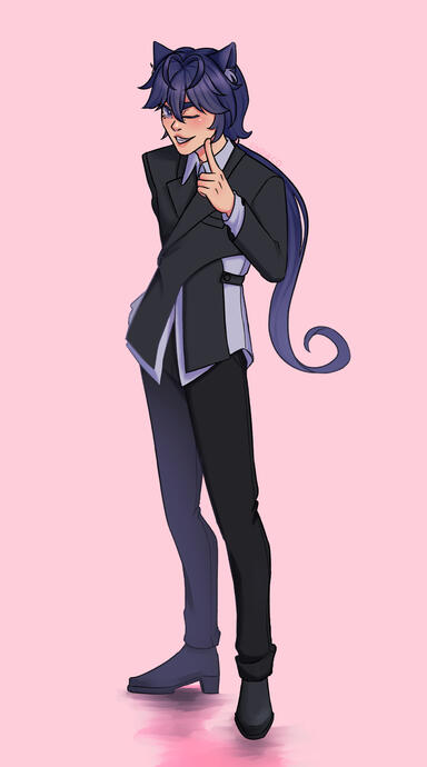 Vtuber Art (referencing Gojo from JJK)